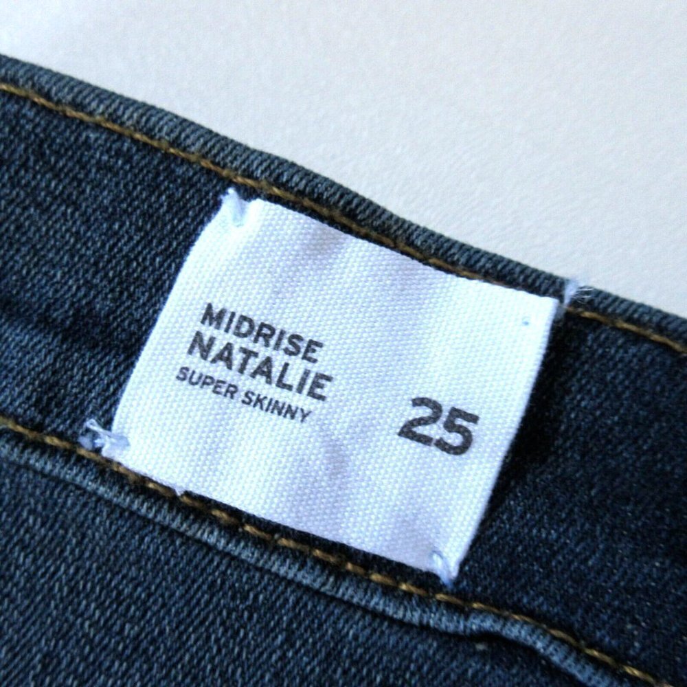 NWT HUDSON Natalie Super Skinny in Crystal Wand Raw Hem Stretch Ankle Jeans 25 - Picture 5 of 6